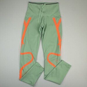 Adidas X Stella McCartney TruePace Tights Mint Green Orange HB6084 Womens XS‎
